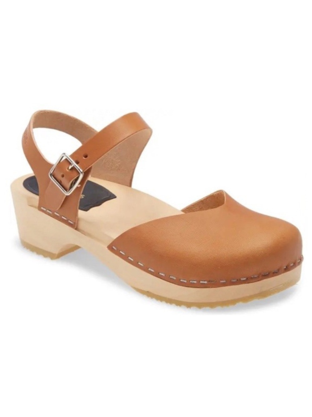 NEW Swedish Hasbeens New Covered Sandal Clog Nature 36